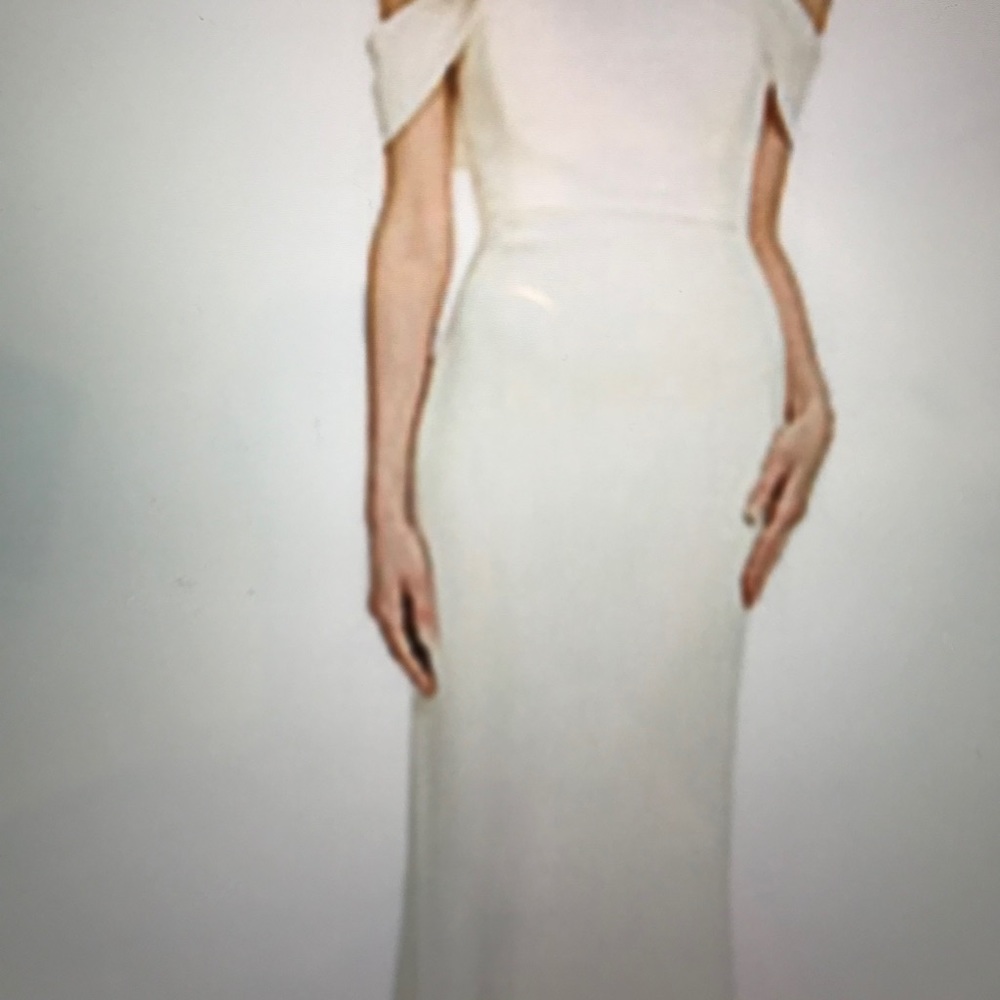 Calvin Klein Ivory Long Gown #Bride #Prom